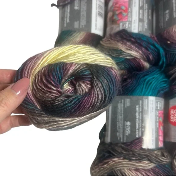 Yarn 6 Redheart Unforgettable Tealberry Yarn medium weight 270 yards each teal Arts & Crafts